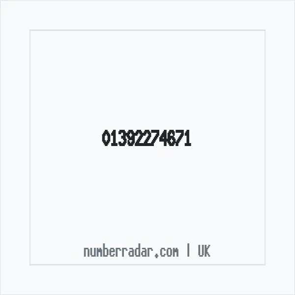 Reverse number check for +44 1392 274671 — who called me?