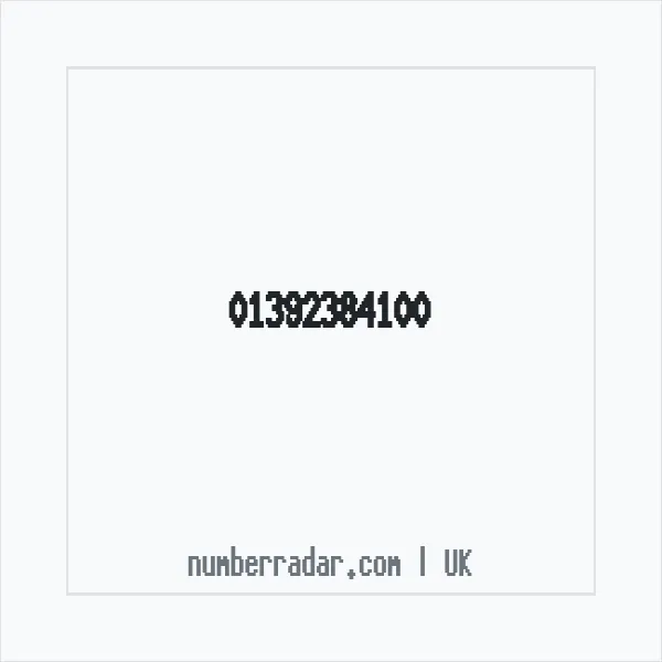 Reverse number check for +44 1392 384100 — who called me?