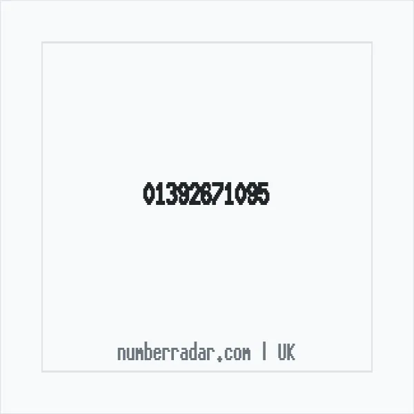 Reverse number check for +44 1392 671095 — who called me?
