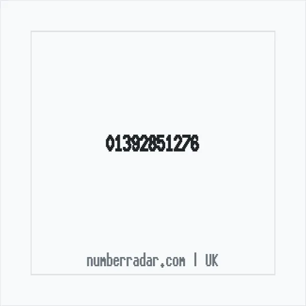 Reverse number check for +44 1392 851276 — who called me?