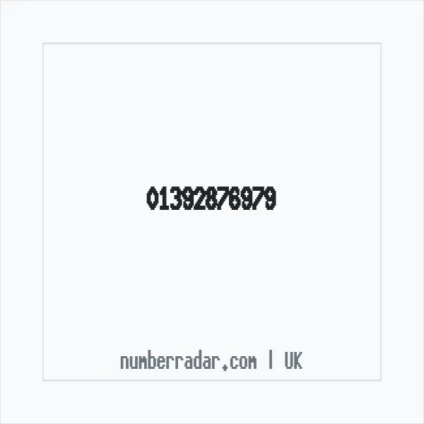 Reverse number check for +44 1392 876979 — who called me?