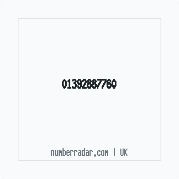 Reverse number check for +44 1392 887760 — who called me?