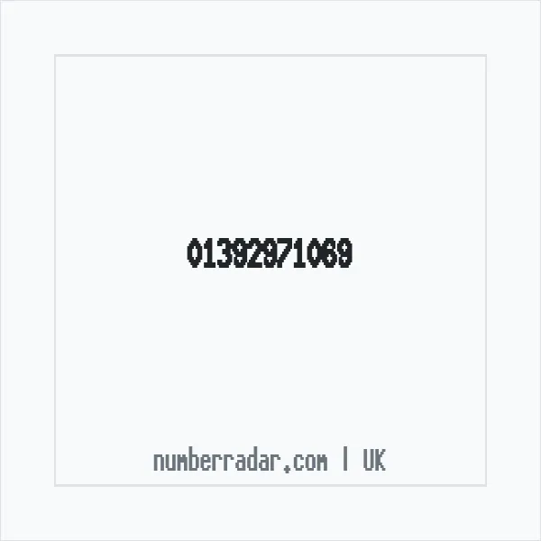 Reverse number check for +44 1392 971069 — who called me?