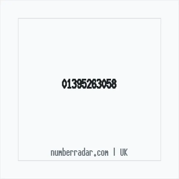 Reverse number check for +44 1395 263058 — who called me?