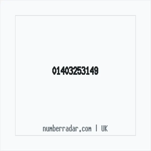 Reverse number check for +44 1403 253149 — who called me?