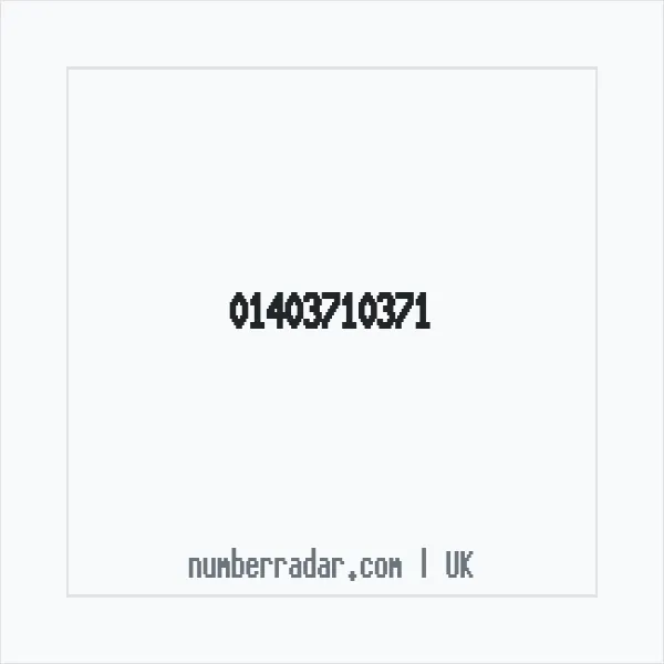 Reverse number check for +44 1403 710371 — who called me?
