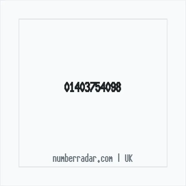 Reverse number check for +44 1403 754098 — who called me?