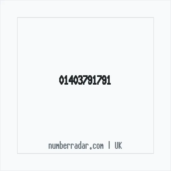 Reverse number check for +44 1403 791791 — who called me?