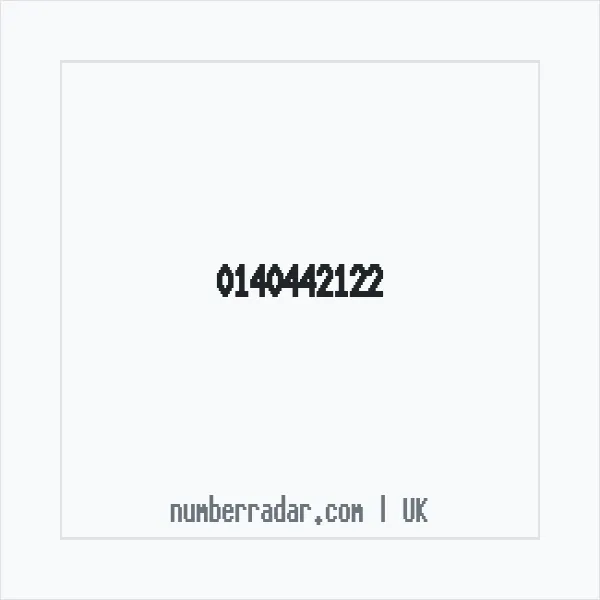 Reverse number check for +44 140442122 — who called me?