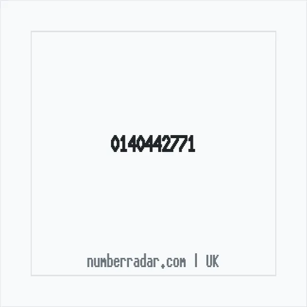 Reverse number check for +44 140442771 — who called me?