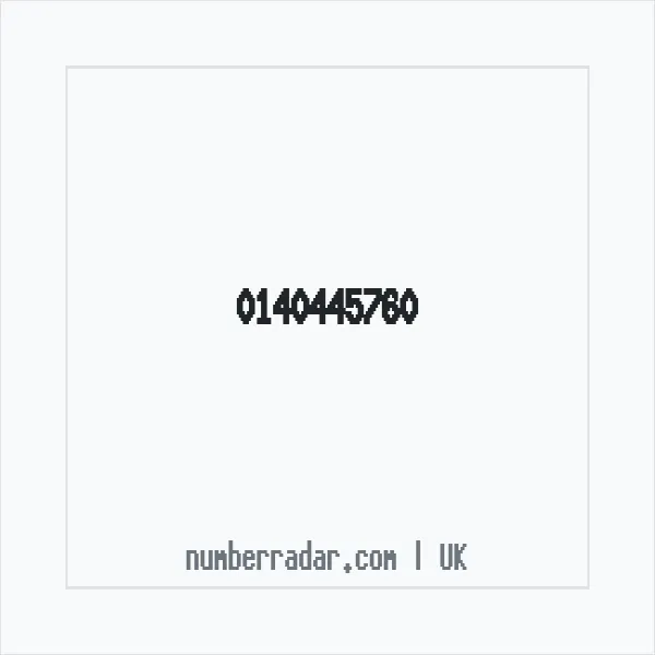 Reverse number check for +44 140445760 — who called me?