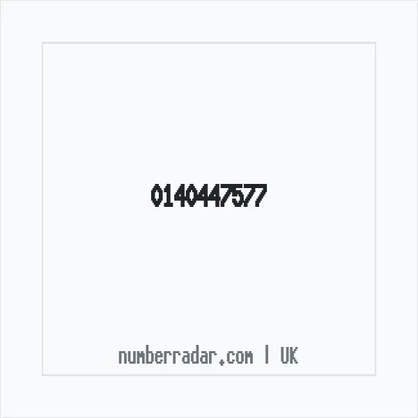 Reverse number check for +44 140447577 — who called me?