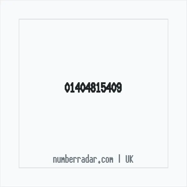 Reverse number check for +44 1404 815409 — who called me?