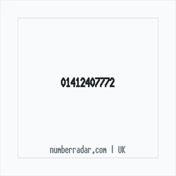 Reverse number check for +44 141 240 7772 — who called me?