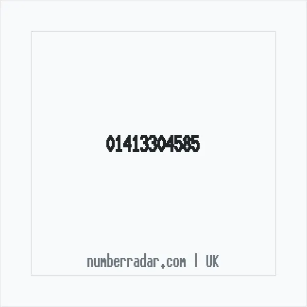 Reverse number check for +44 141 330 4585 — who called me?