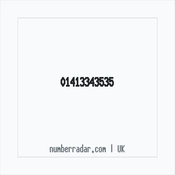 Reverse number check for +44 141 334 3535 — who called me?