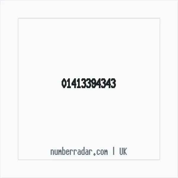 Reverse number check for +44 141 339 4343 — who called me?
