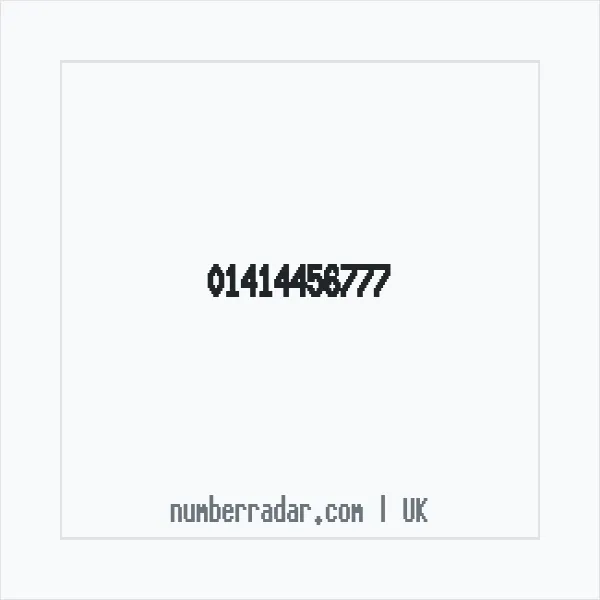 Reverse number check for +44 141 445 6777 — who called me?