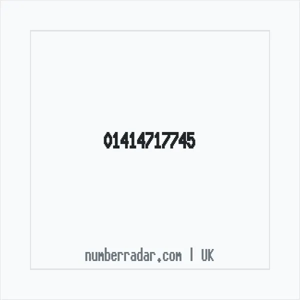 Reverse number check for +44 141 471 7745 — who called me?