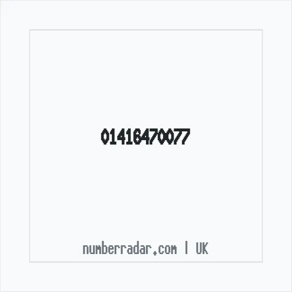 Reverse number check for +44 141 647 0077 — who called me?