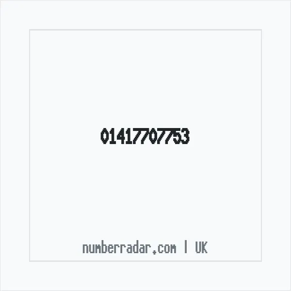 Reverse number check for +44 141 770 7753 — who called me?