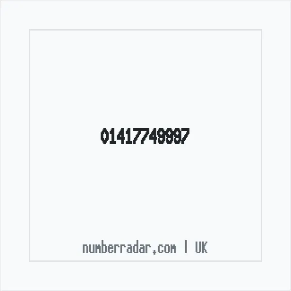 Reverse number check for +44 141 774 9997 — who called me?