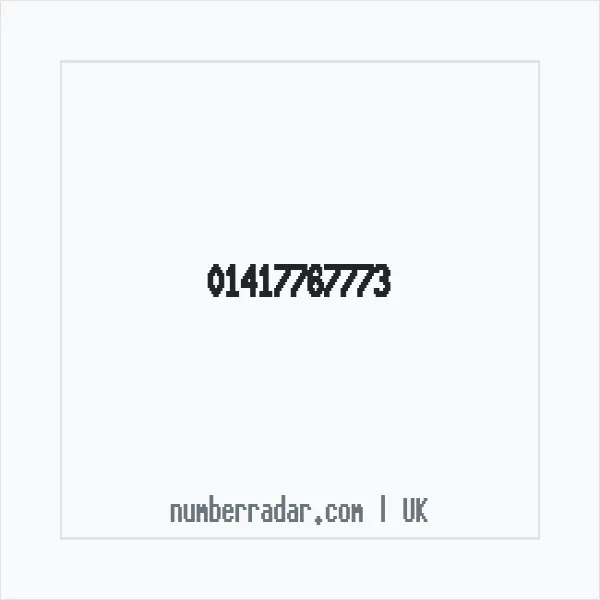 Reverse number check for +44 141 776 7773 — who called me?