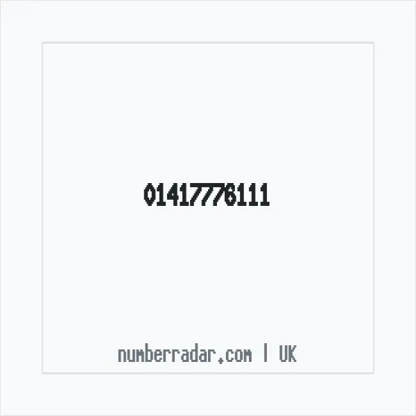 Reverse number check for +44 141 777 6111 — who called me?