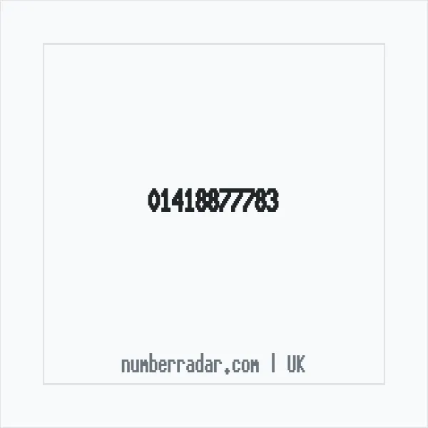Reverse number check for +44 141 887 7783 — who called me?