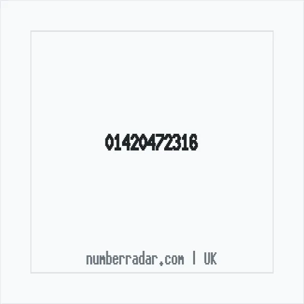 Reverse number check for +44 1420 472316 — who called me?