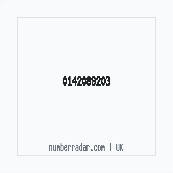 Reverse number check for +44 142089203 — who called me?