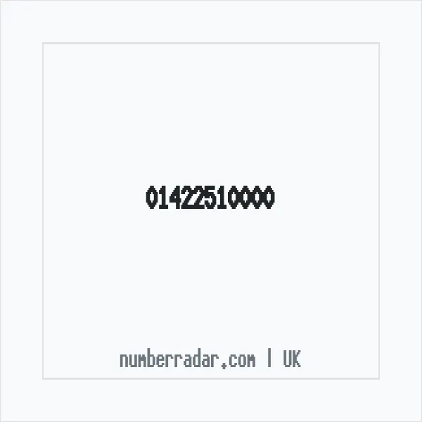 Reverse number check for +44 1422 510000 — who called me?