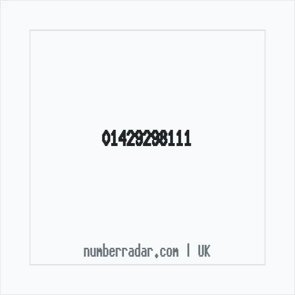 Reverse number check for +44 1429 298111 — who called me?