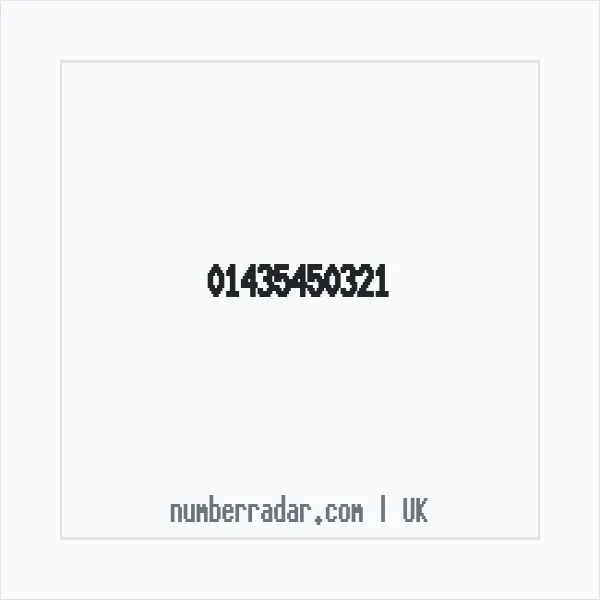 Reverse number check for +44 1435 450321 — who called me?