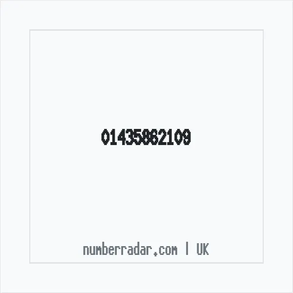 Reverse number check for +44 1435 862109 — who called me?