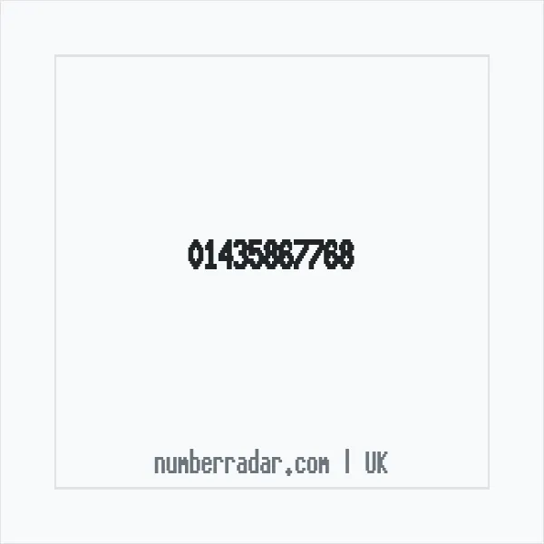 Reverse number check for +44 1435 867768 — who called me?