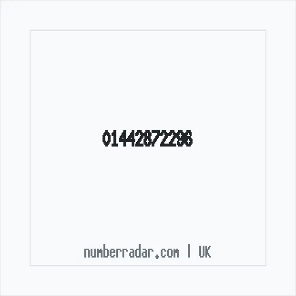 Reverse number check for +44 1442 872296 — who called me?