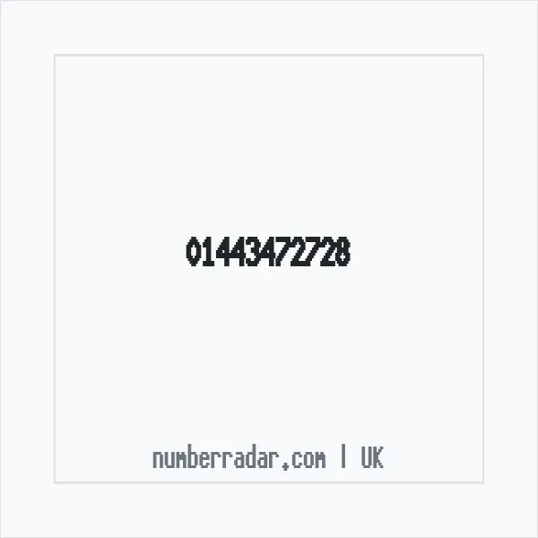 Reverse number check for +44 1443 472728 — who called me?