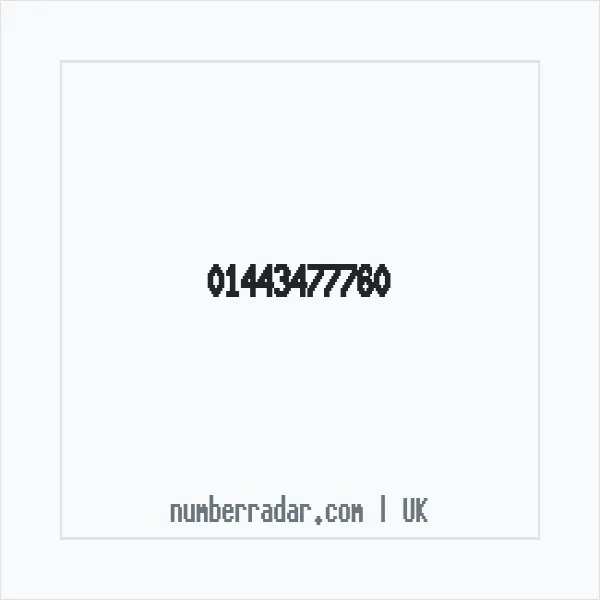 Reverse number check for +44 1443 477760 — who called me?