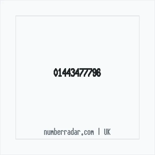 Reverse number check for +44 1443 477796 — who called me?