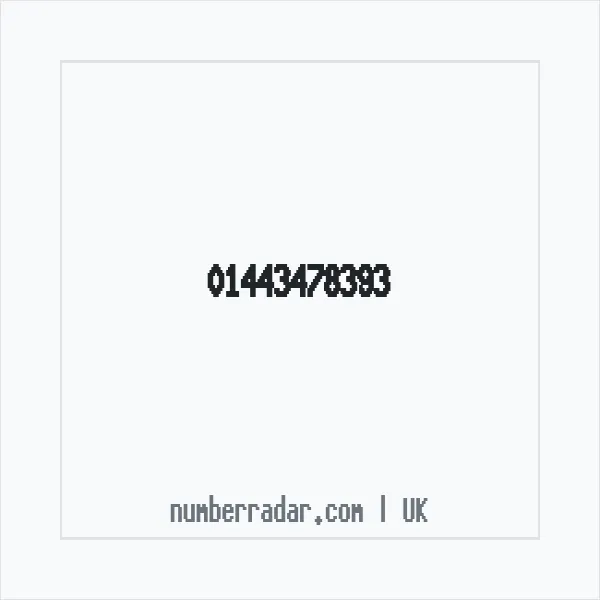 Reverse number check for +44 1443 478393 — who called me?
