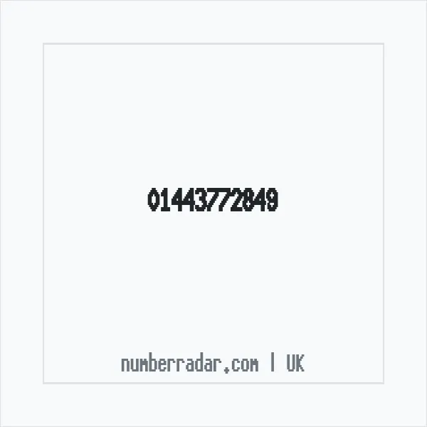Reverse number check for +44 1443 772849 — who called me?