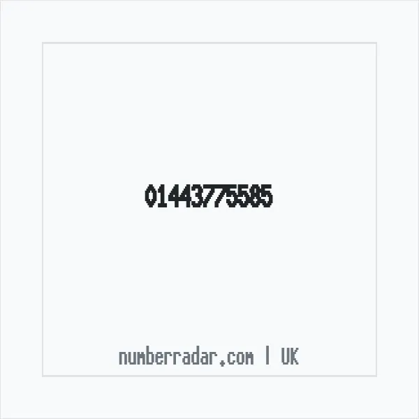 Reverse number check for +44 1443 775585 — who called me?