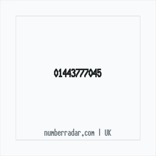 Reverse number check for +44 1443 777045 — who called me?
