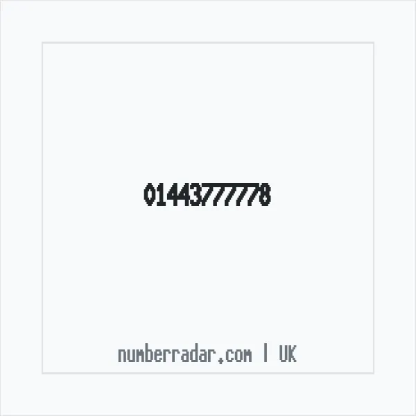 Reverse number check for +44 1443 777778 — who called me?