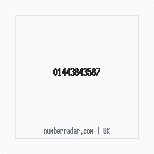 Reverse number check for +44 1443 843587 — who called me?