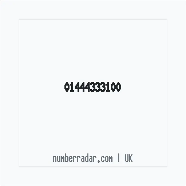 Reverse number check for +44 1444 333100 — who called me?