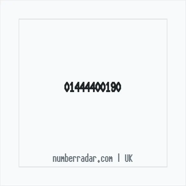 Reverse number check for +44 1444 400190 — who called me?