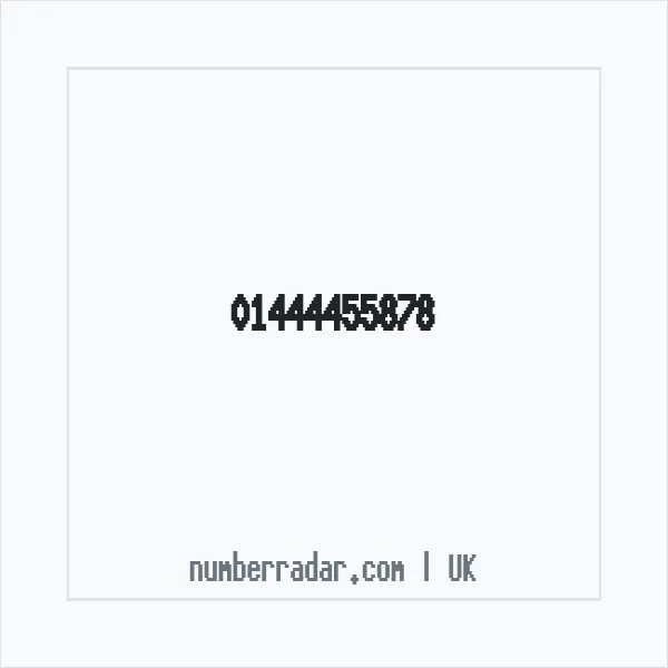 Reverse number check for +44 1444 455878 — who called me?