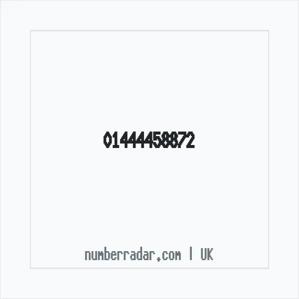 Reverse number check for +44 1444 458872 — who called me?